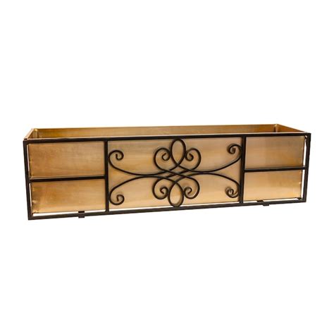 24 inch metal window box|Style Selections Rectangle 24.